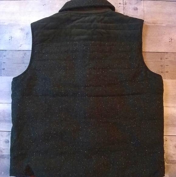 Black Scale Wool & Leather Vest with Matching Sweatshirt - Picture 5 of 8